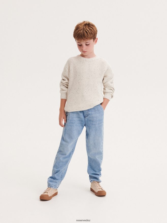 Reserved Boys Classic Denim Wide Leg Trousers P6H08T2147 Apparel Blue