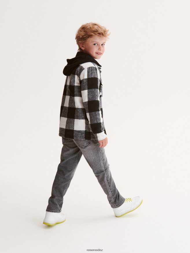 Reserved Boys Distressed Regular Jeans P6H08T2150 Apparel Grey