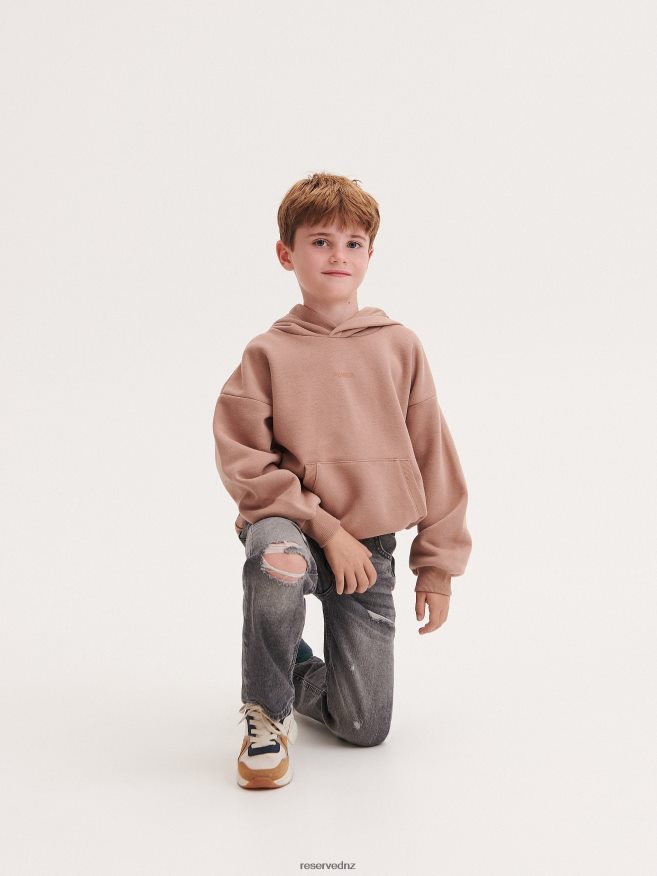 Reserved Boys Distressed Regular Jeans P6H08T2150 Apparel Grey