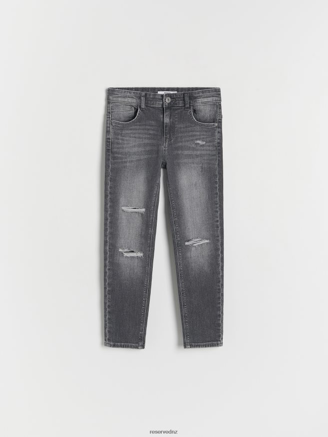 Reserved Boys Distressed Slim Jeans P6H08T2163 Apparel Grey
