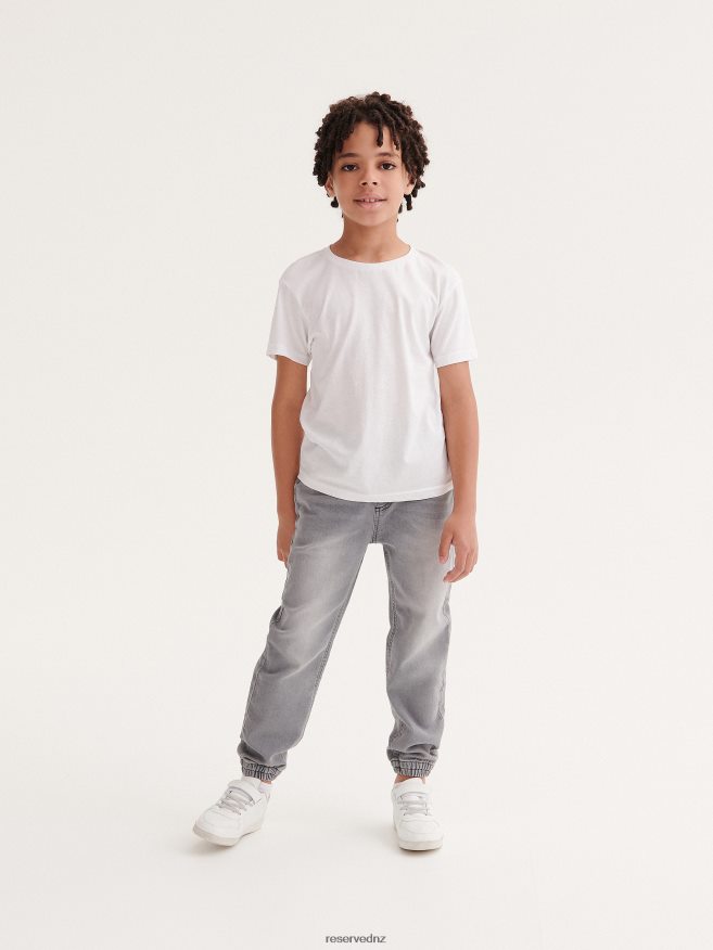 Reserved Boys Elastic Jogger Jeans P6H08T2105 Apparel Light Grey