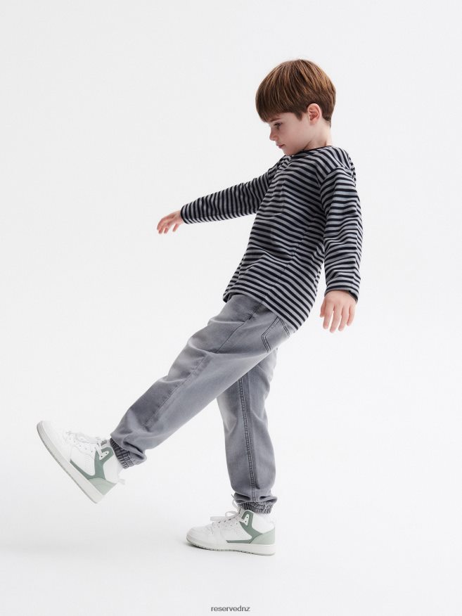 Reserved Boys Elastic Jogger Jeans P6H08T2105 Apparel Light Grey