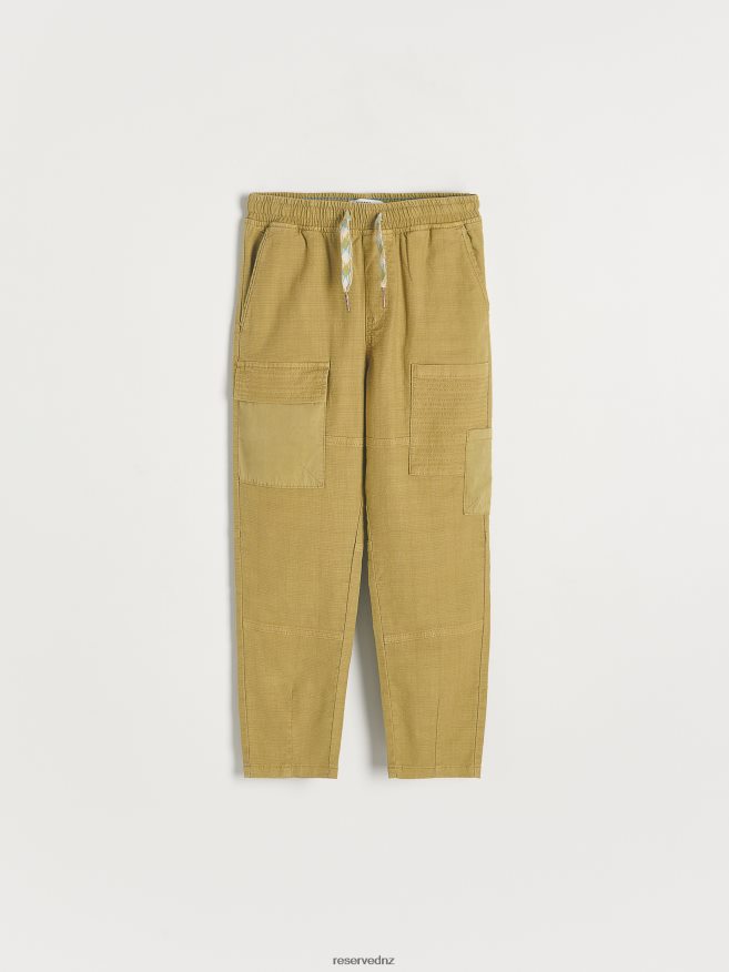 Reserved Boys Carrot Trousers P6H08T2214 Apparel Light Olive