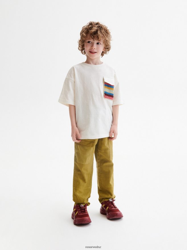 Reserved Boys Carrot Trousers P6H08T2214 Apparel Light Olive