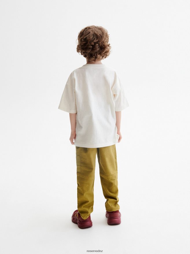 Reserved Boys Carrot Trousers P6H08T2214 Apparel Light Olive