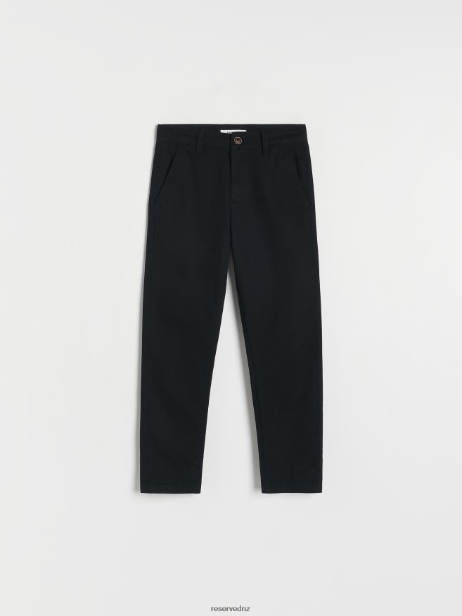 Reserved Boys Classic Chino Trousers P6H08T2111 Apparel Black