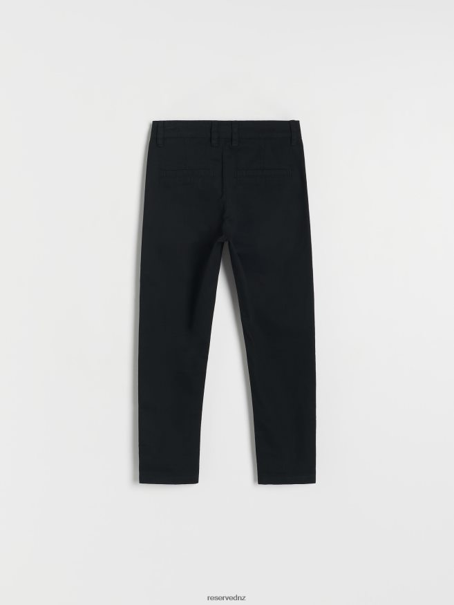 Reserved Boys Classic Chino Trousers P6H08T2111 Apparel Black