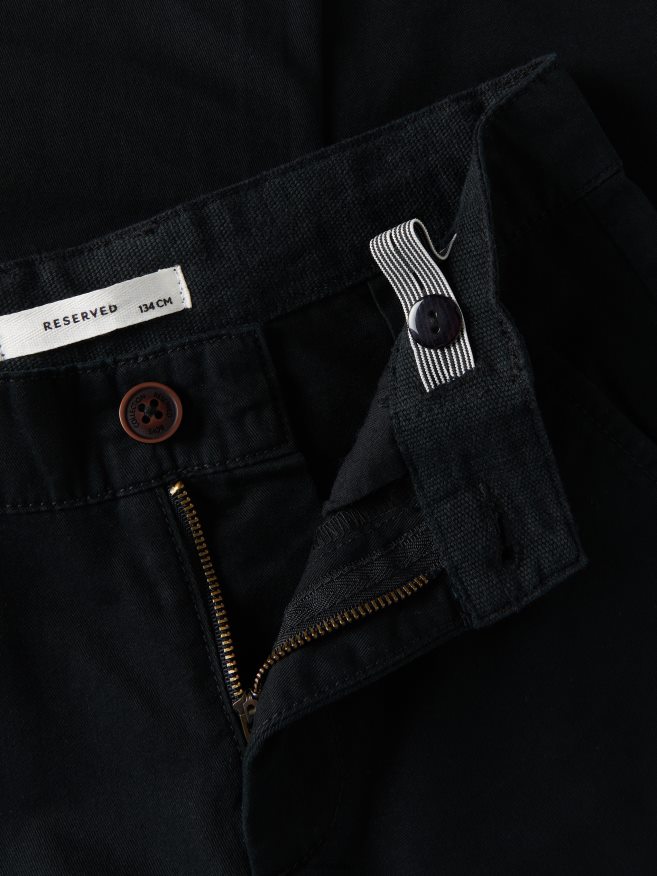 Reserved Boys Classic Chino Trousers P6H08T2111 Apparel Black