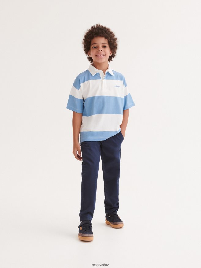 Reserved Boys Classic Chino Trousers P6H08T2144 Apparel Navy