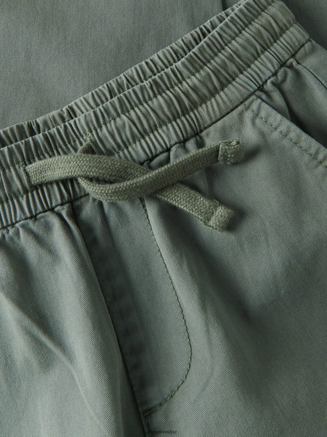 Reserved Boys Drawstring Waist Chino Trousers P6H08T2016 Apparel Mint Green