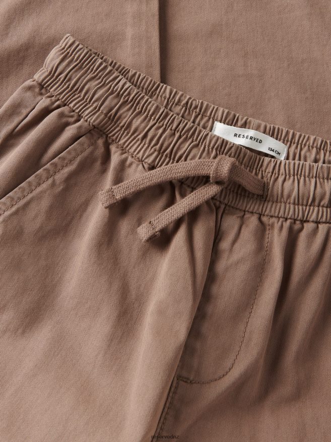 Reserved Boys Drawstring Waist Chino Trousers P6H08T2170 Apparel Brown