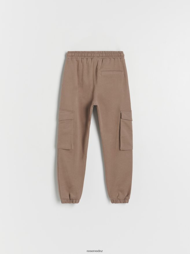 Reserved Boys Jersey Cargo Trousers P6H08T2123 Apparel Brown