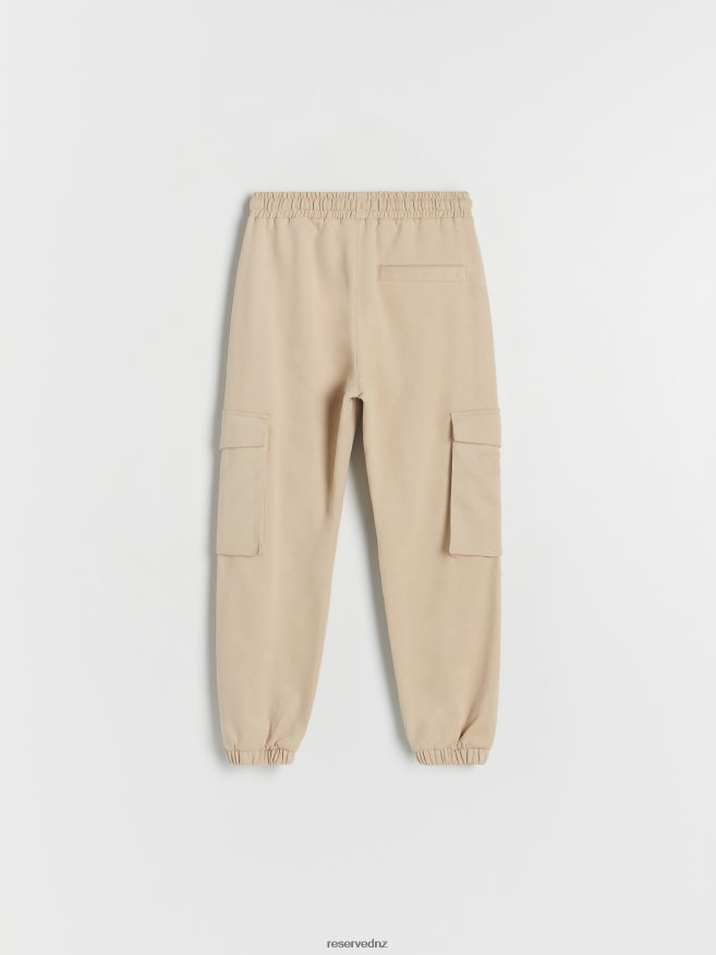 Reserved Boys Jersey Cargo Trousers P6H08T2180 Apparel Beige