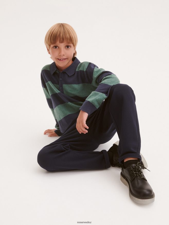 Reserved Boys Jersey Chino Trousers P6H08T2057 Apparel Steel Blue