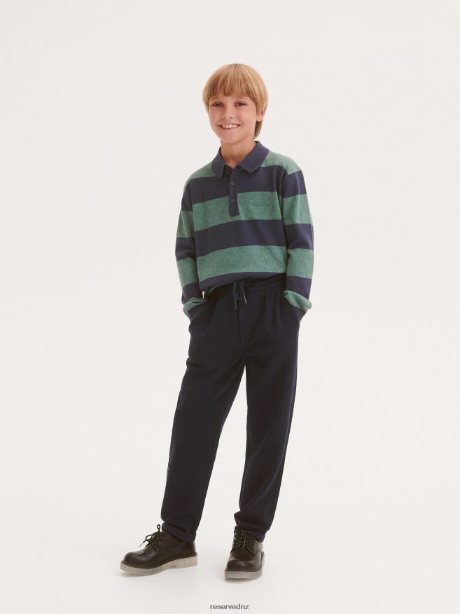 Reserved Boys Jersey Chino Trousers P6H08T2057 Apparel Steel Blue