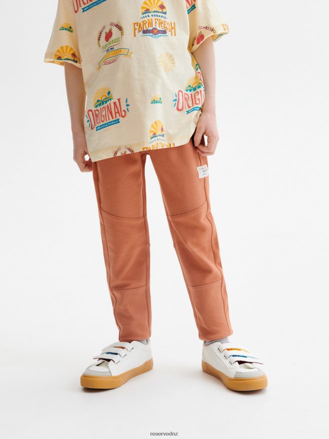 Reserved Boys Jogger Sweatpants P6H08T2211 Apparel Golden Brown