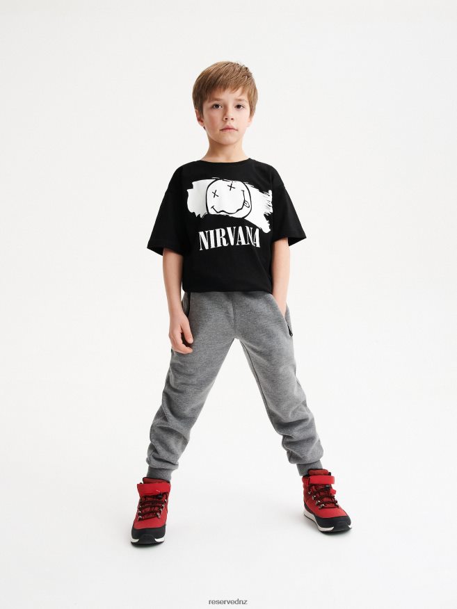 Reserved Boys Jogger Tracksuit Bottoms P6H08T2049 Apparel Dark Grey