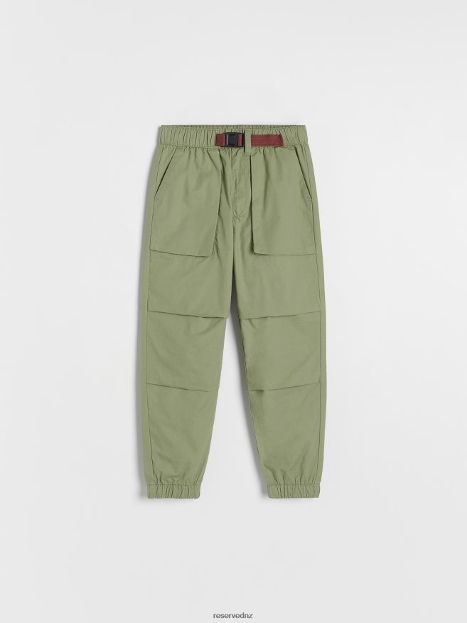 Reserved Boys Joggers With Cargo Pockets P6H08T2131 Apparel Olive