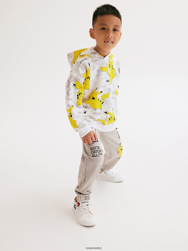 Reserved Boys Pokemon Sweatpants P6H08T2137 Apparel Light Grey