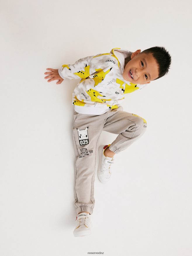 Reserved Boys Pokemon Sweatpants P6H08T2137 Apparel Light Grey