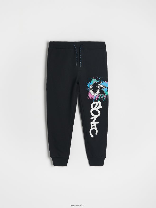 Reserved Boys Sonic Joggers P6H08T2215 Apparel Black
