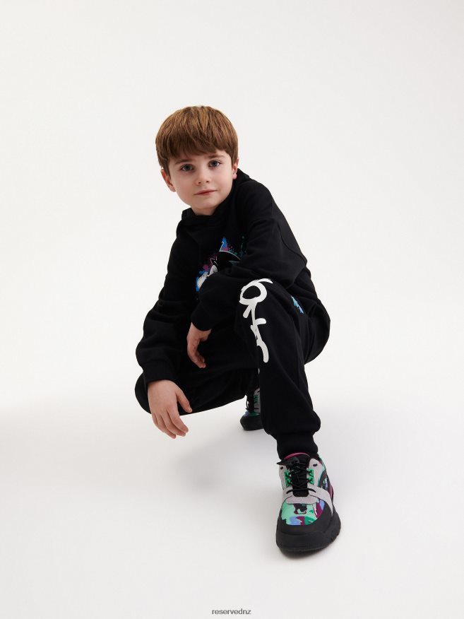 Reserved Boys Sonic Joggers P6H08T2215 Apparel Black