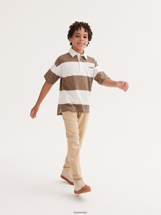 Reserved Boys Structural Fabric Chino Trousers P6H08T2092 Apparel Beige