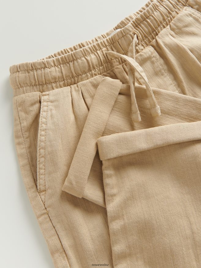 Reserved Boys Structural Fabric Chino Trousers P6H08T2181 Apparel Beige