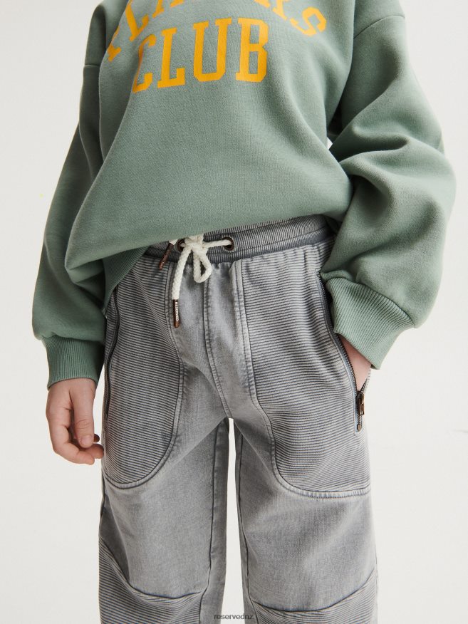 Reserved Boys Sweat Biker Joggers P6H08T2104 Apparel Light Grey