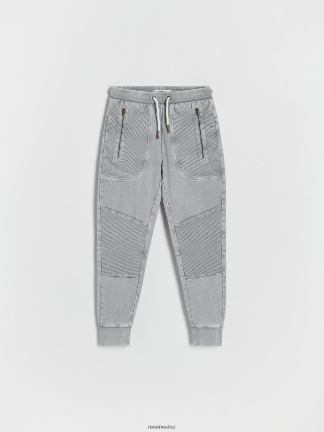 Reserved Boys Sweat Biker Joggers P6H08T2184 Apparel Light Grey