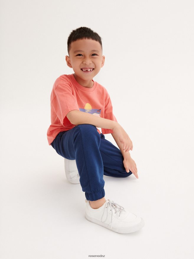 Reserved Boys Sweatpants With Patch P6H08T2099 Apparel Navy