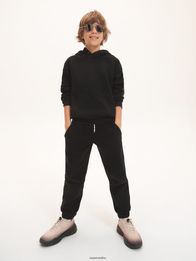 Reserved Boys Sweatpants With Patch P6H08T2165 Apparel Black