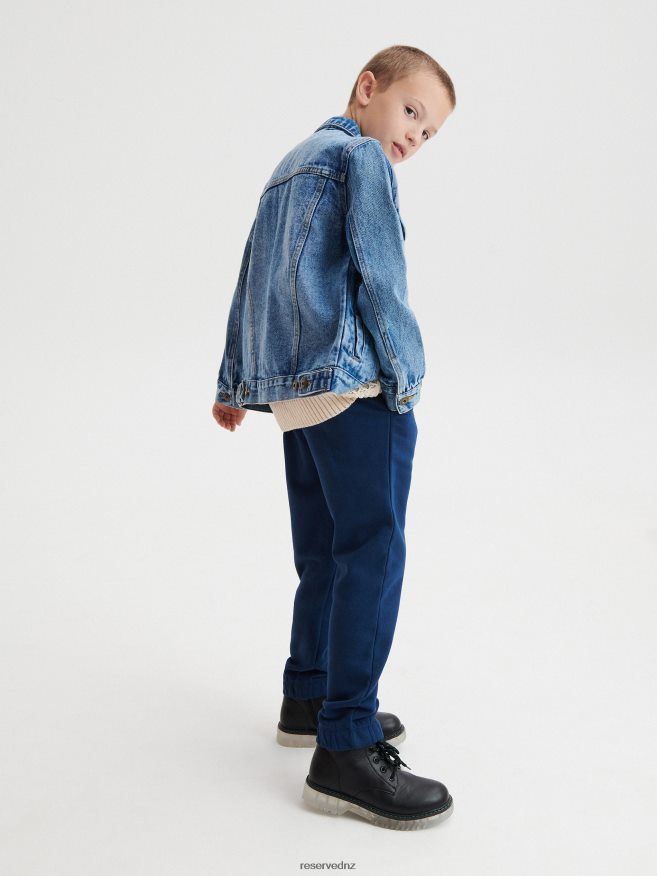 Reserved Boys Sweatpants With Patch P6H08T2183 Apparel Navy