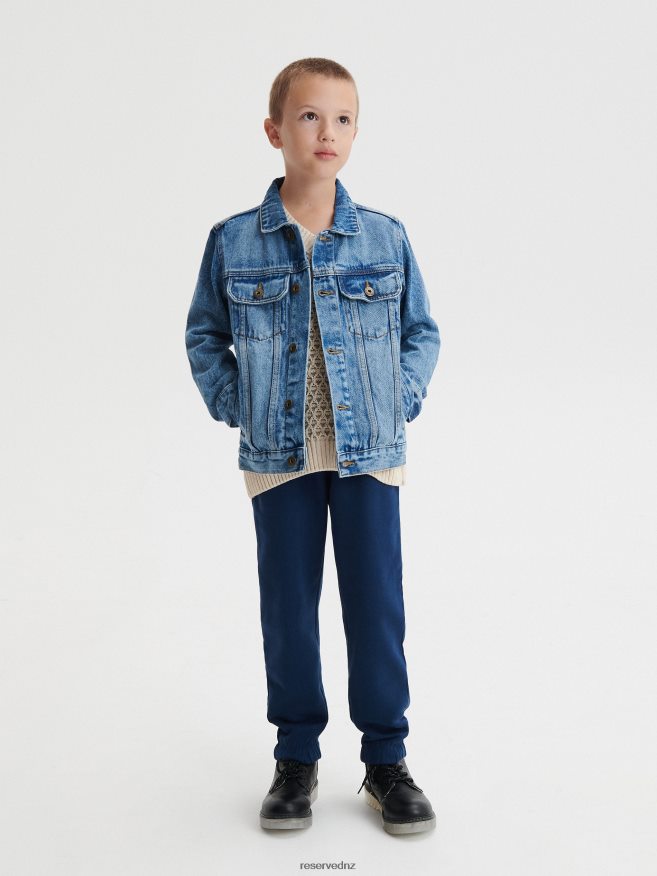 Reserved Boys Sweatpants With Patch P6H08T2183 Apparel Navy