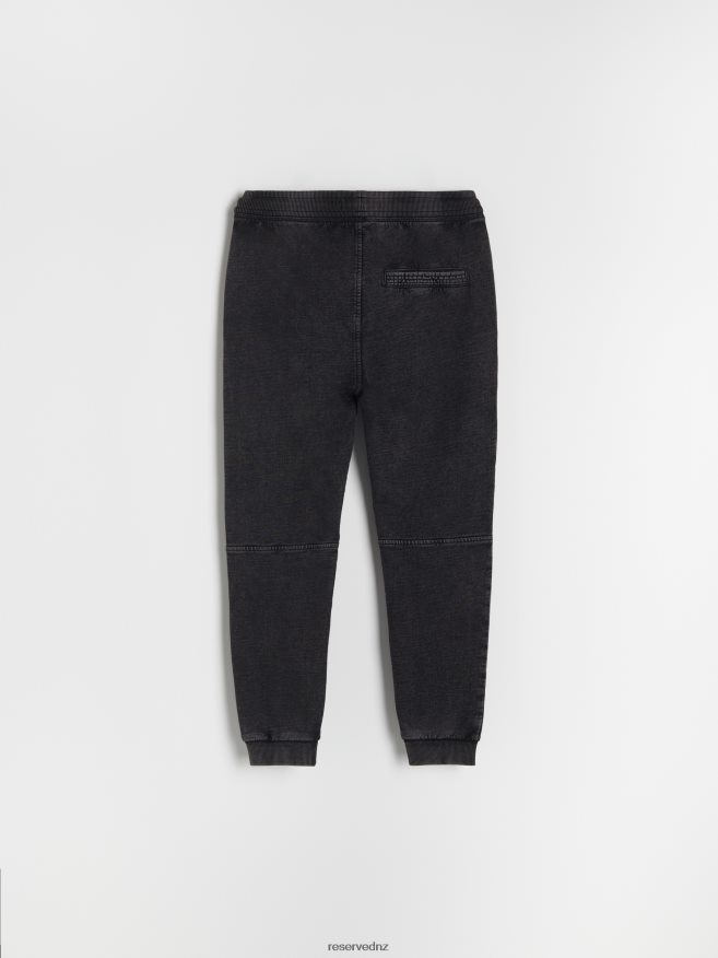 Reserved Boys Sweatpants With Wash Effect P6H08T2139 Apparel Black