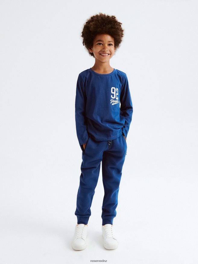 Reserved Boys Zipper Sweatpants P6H08T2043 Apparel Navy