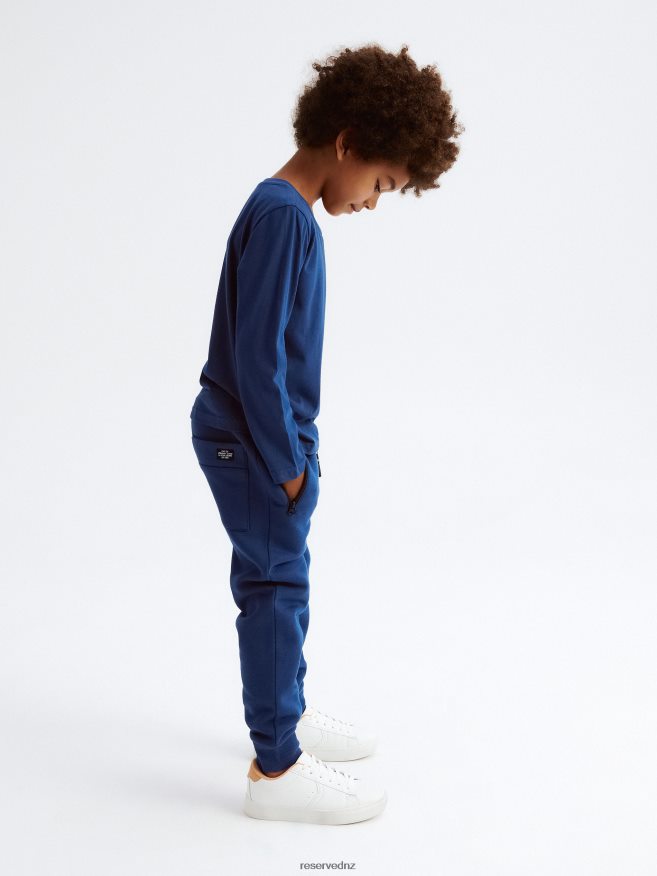 Reserved Boys Zipper Sweatpants P6H08T2043 Apparel Navy