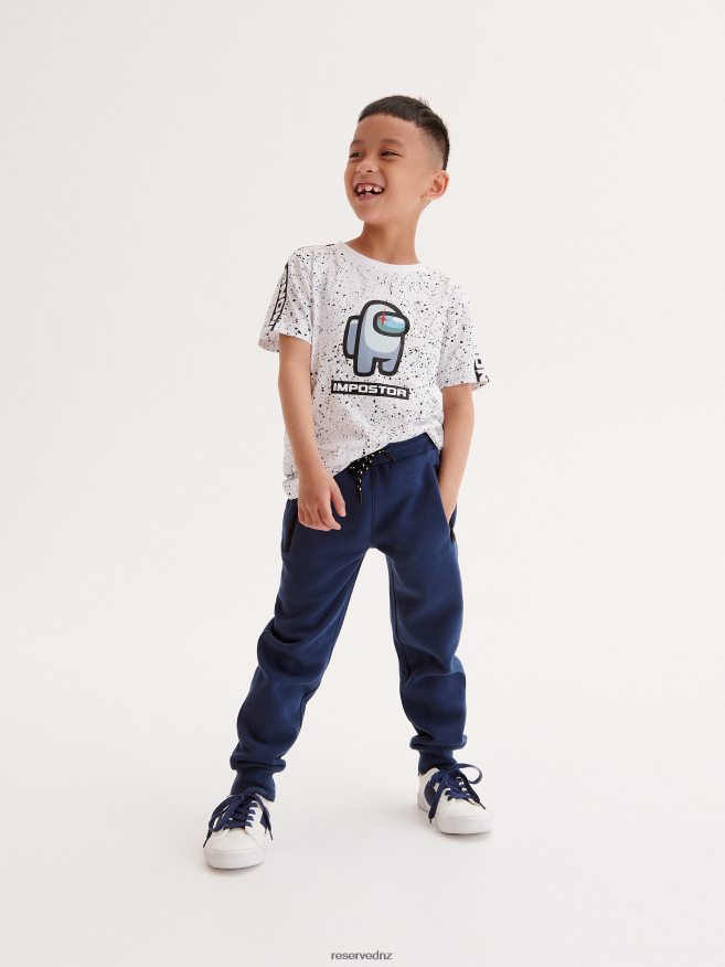 Reserved Boys Zipper Sweatpants P6H08T2043 Apparel Navy