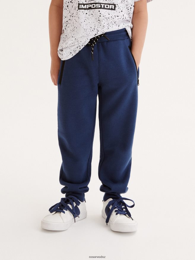 Reserved Boys Zipper Sweatpants P6H08T2043 Apparel Navy