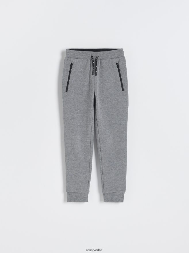 Reserved Boys Zipper Sweatpants P6H08T2071 Apparel Dark Grey