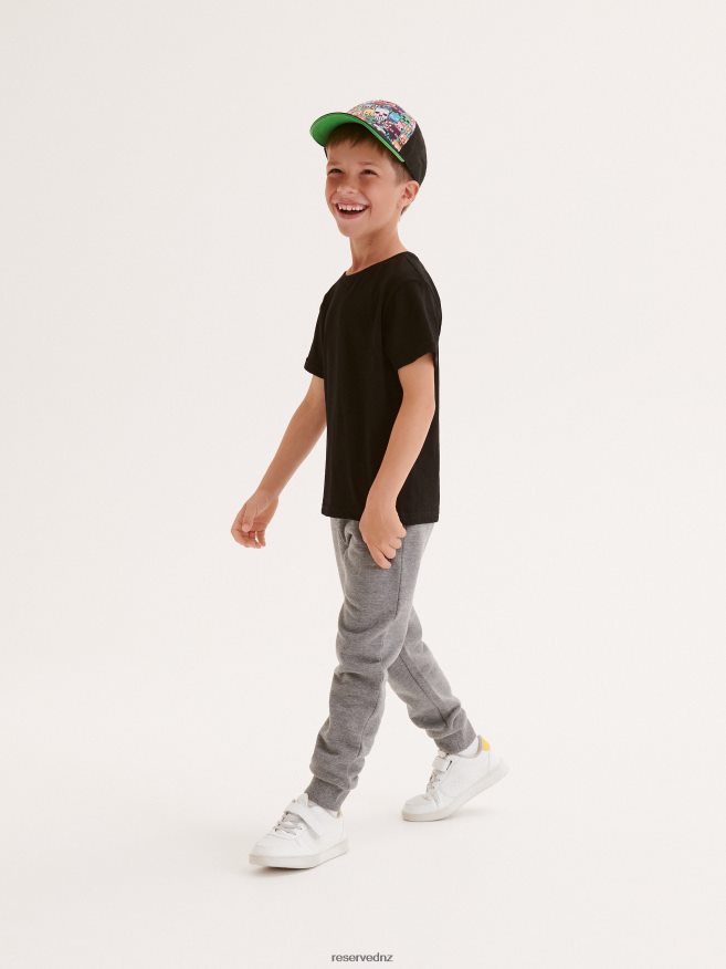 Reserved Boys Zipper Sweatpants P6H08T2071 Apparel Dark Grey