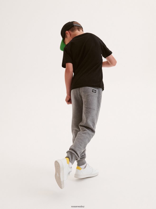 Reserved Boys Zipper Sweatpants P6H08T2071 Apparel Dark Grey