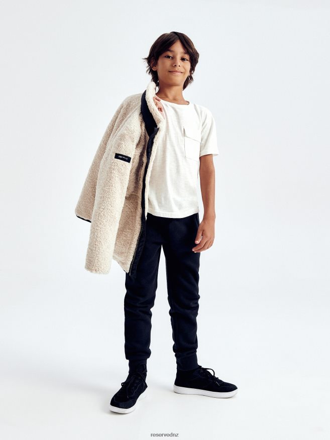 Reserved Boys Zipper Sweatpants P6H08T2119 Apparel Black