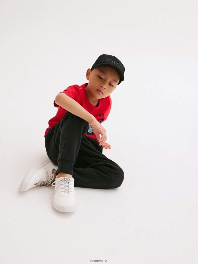 Reserved Boys Zipper Sweatpants P6H08T2119 Apparel Black