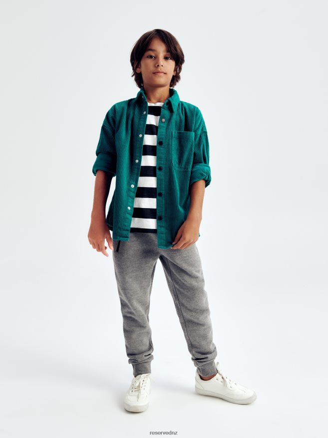 Reserved Boys Zipper Sweatpants P6H08T2178 Apparel Dark Grey