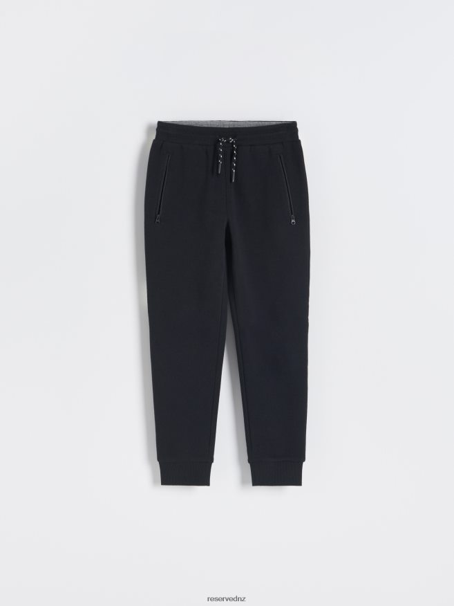 Reserved Boys Zipper Sweatpants P6H08T2190 Apparel Black