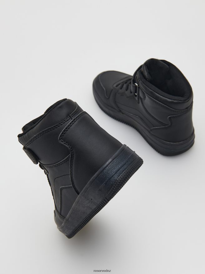 Reserved Boys High Ankle Sneakers P6H08T2133 Shoes Black