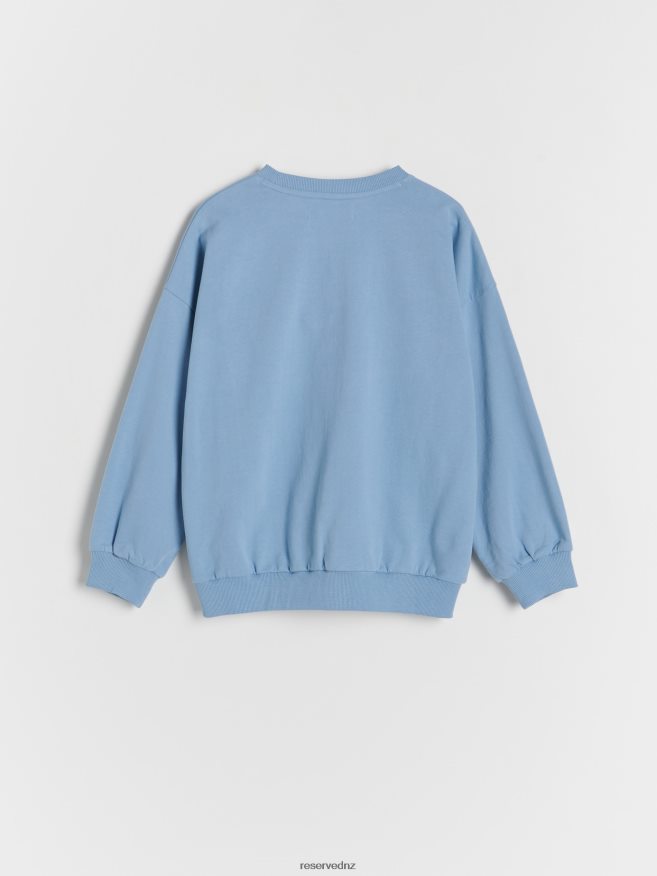 Reserved Boys Basic Plain Sweatshirt P6H08T2014 Apparel Blue