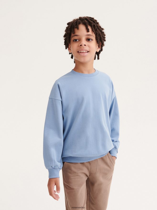 Reserved Boys Basic Plain Sweatshirt P6H08T2014 Apparel Blue