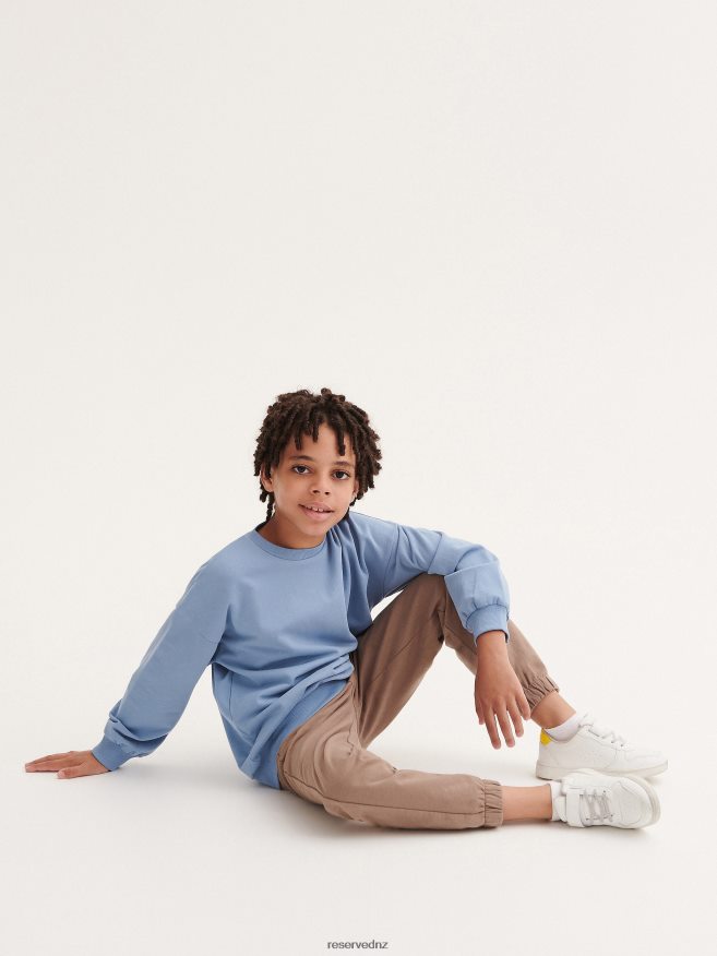 Reserved Boys Basic Plain Sweatshirt P6H08T2014 Apparel Blue